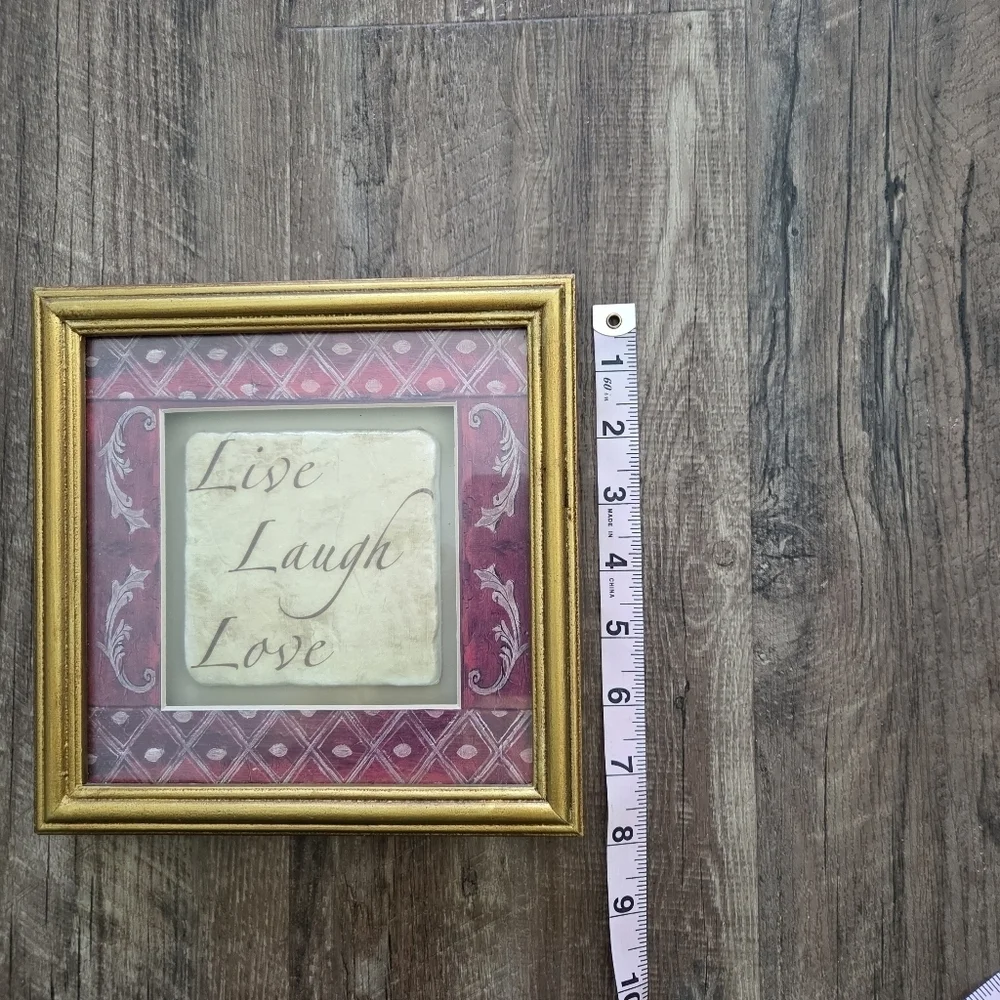 Gold Framed Live Laugh Love Wall Art